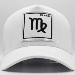 VIRGO Zodiac White Trucker Hat Mesh Snapback Cap